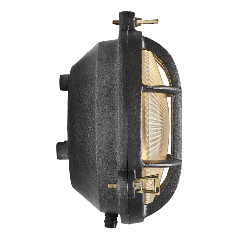 Bulkhead Outdoor & Bathroom Round Wall Light - 8 Inch