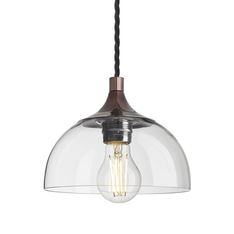 Chelsea Glass Dome Pendant - 8 Inch