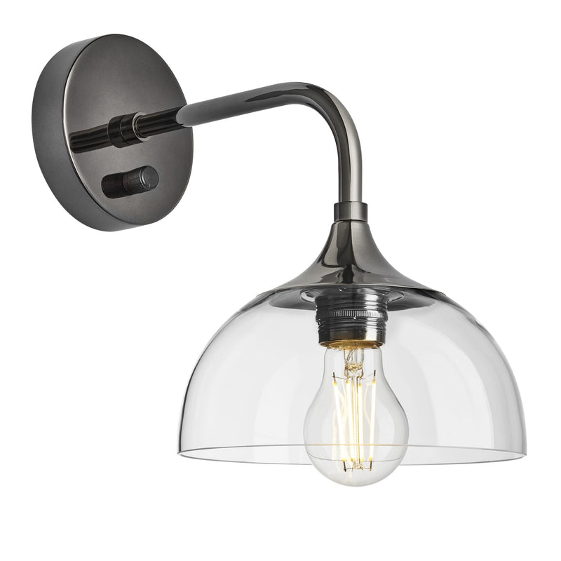 Chelsea Glass Dome Wall Light - 8 Inch