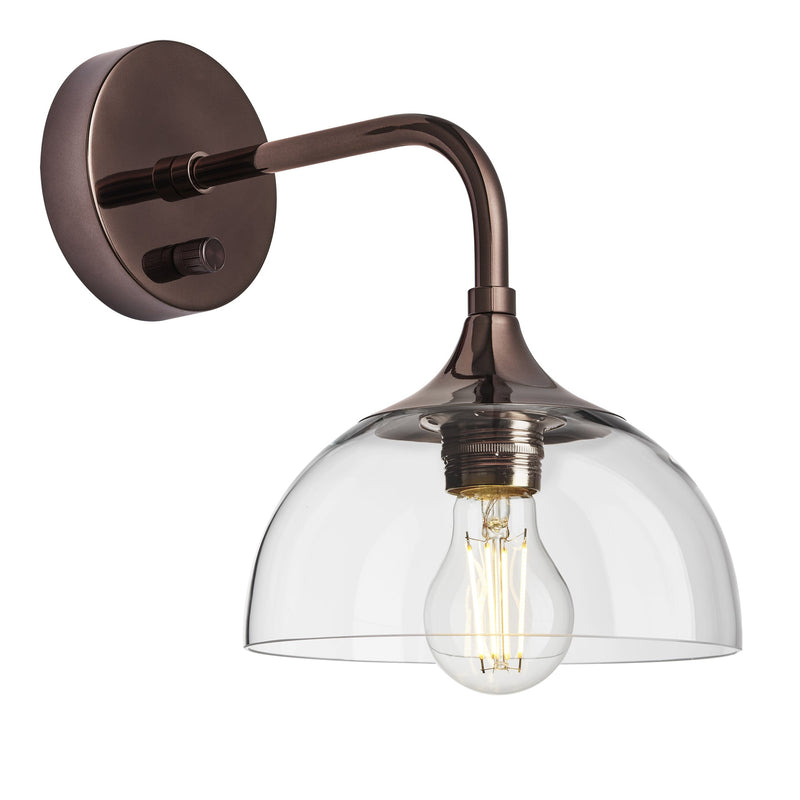 Chelsea Glass Dome Wall Light - 8 Inch
