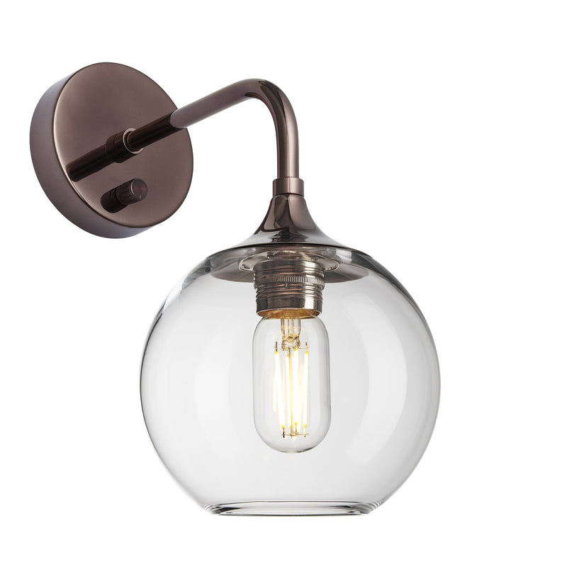 Chelsea Glass Globe Wall Light - 7 Inch