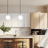 Chelsea Opal Glass Globe Pendant Light - 9 Inch - White