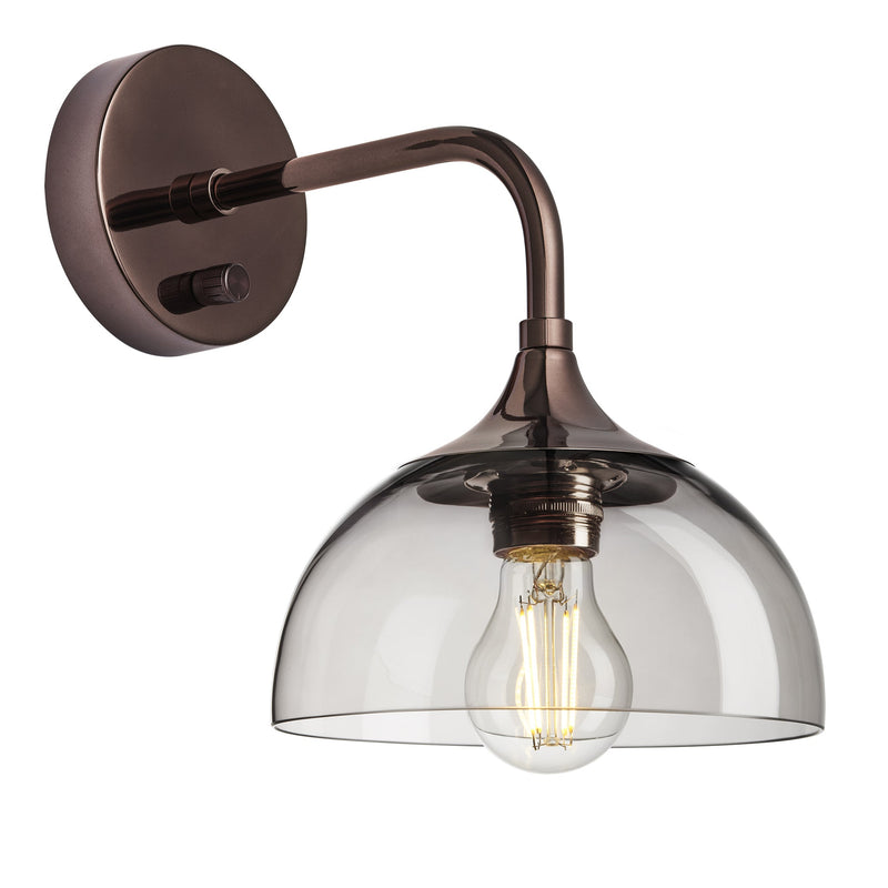 Chelsea Glass Dome Wall Light - 8 Inch
