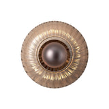 Chelsea Glass Round Diffuser Wall Light  - Mocha