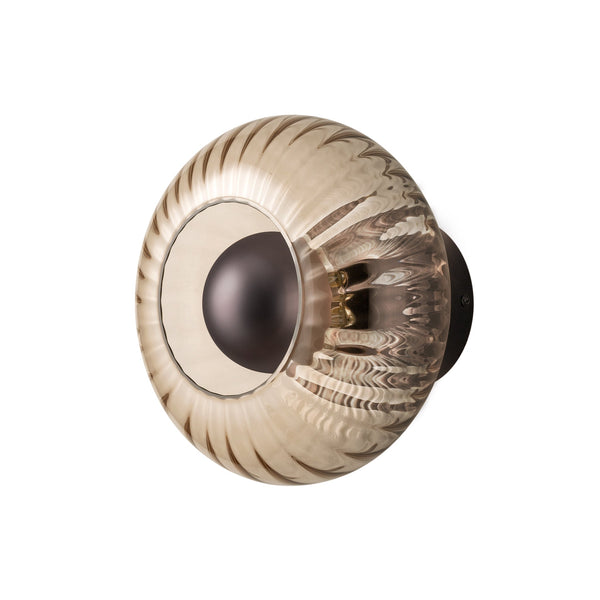Chelsea Glass Round Diffuser Wall Light  - Mocha