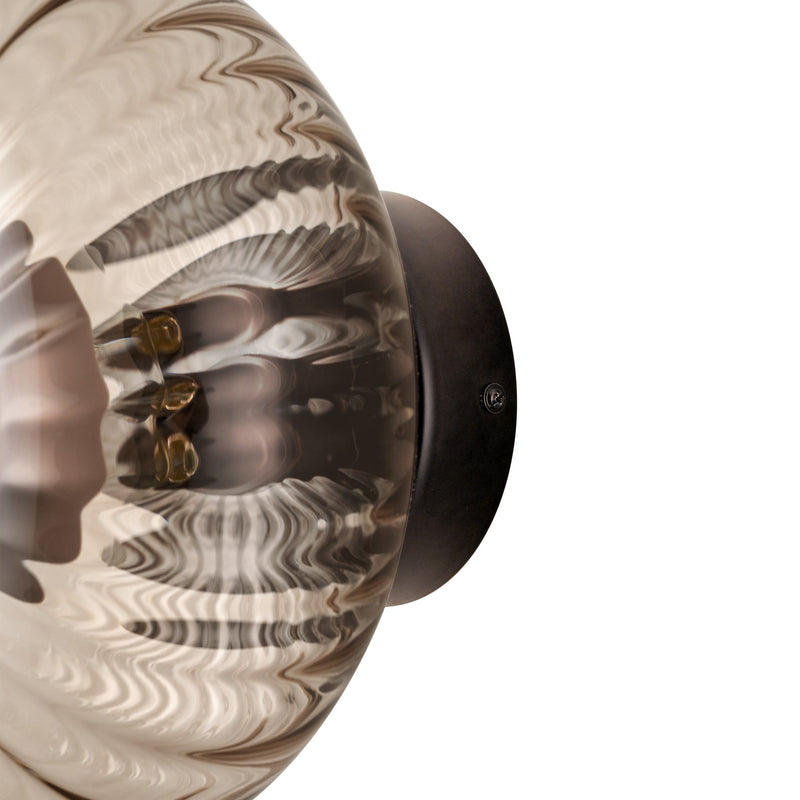 Chelsea Glass Round Diffuser Wall Light  - Mocha