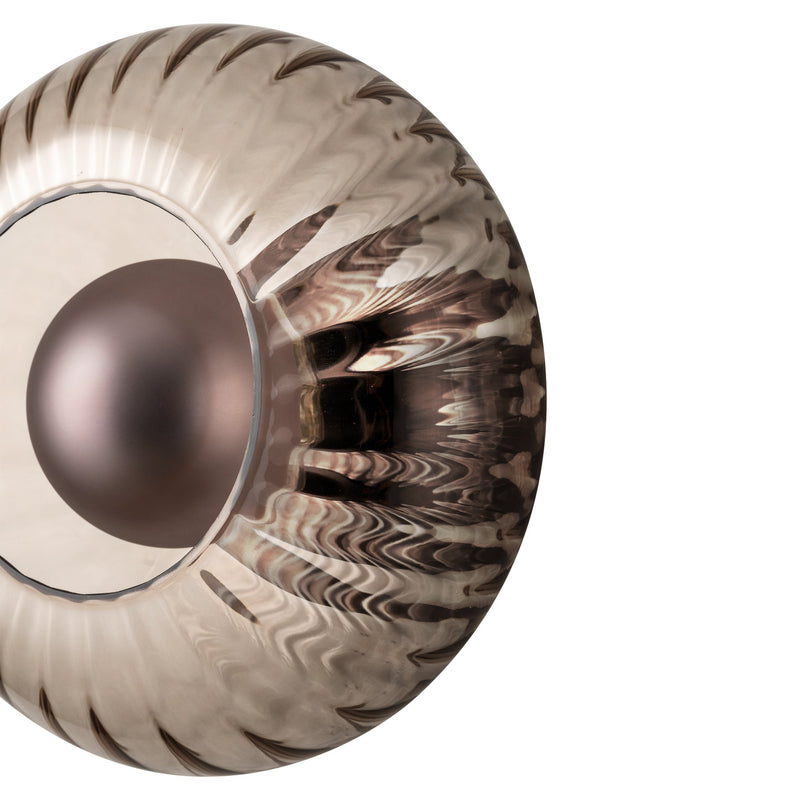 Chelsea Glass Round Diffuser Wall Light  - Mocha