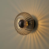 Chelsea Glass Round Diffuser Wall Light  - Mocha