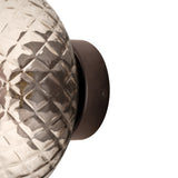 Chelsea Glass Round Diffuser Wall Light  - Mocha