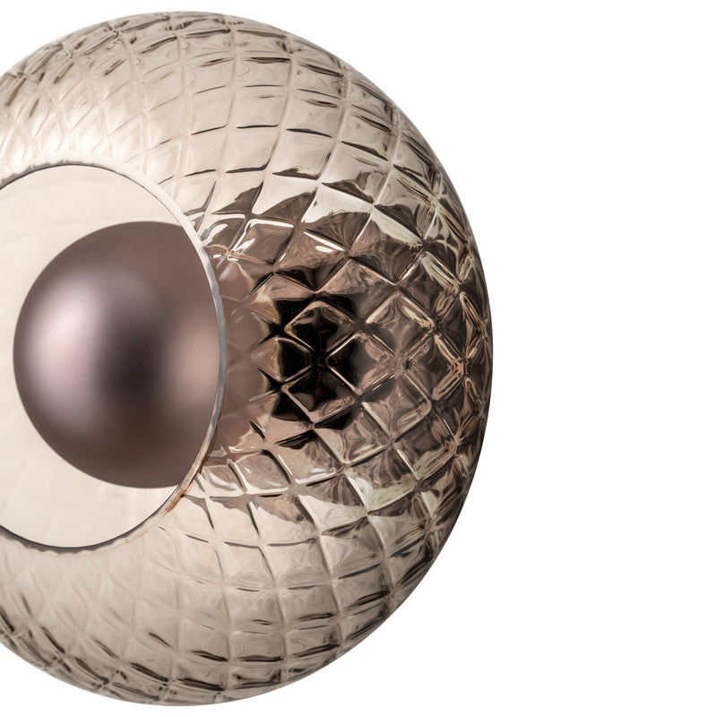 Chelsea Glass Round Diffuser Wall Light  - Mocha