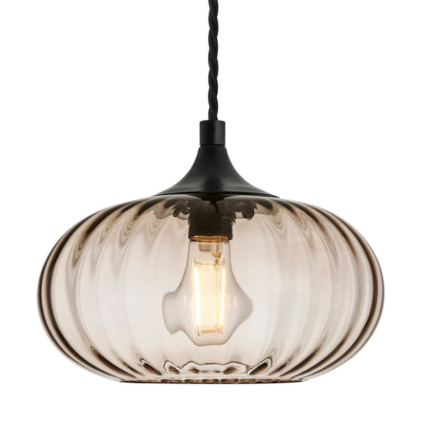 Chelsea Textured Glass Round Pendant Light - 10 Inch