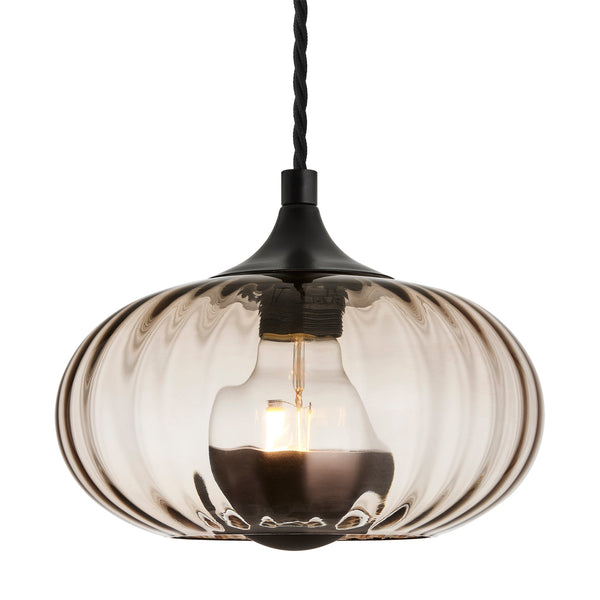 Chelsea Textured Glass Round Pendant Light - 10 Inch