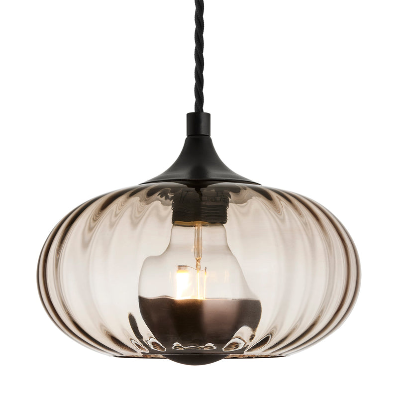 Chelsea Textured Glass Round Pendant Light - 10 Inch