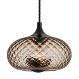 Chelsea Textured Glass Round Pendant Light - 10 Inch
