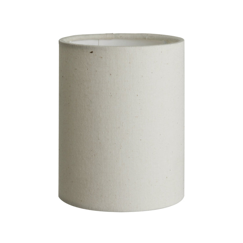 Knurled Cylinder Torch Wall Light -  Light Natural Cotton - Brass