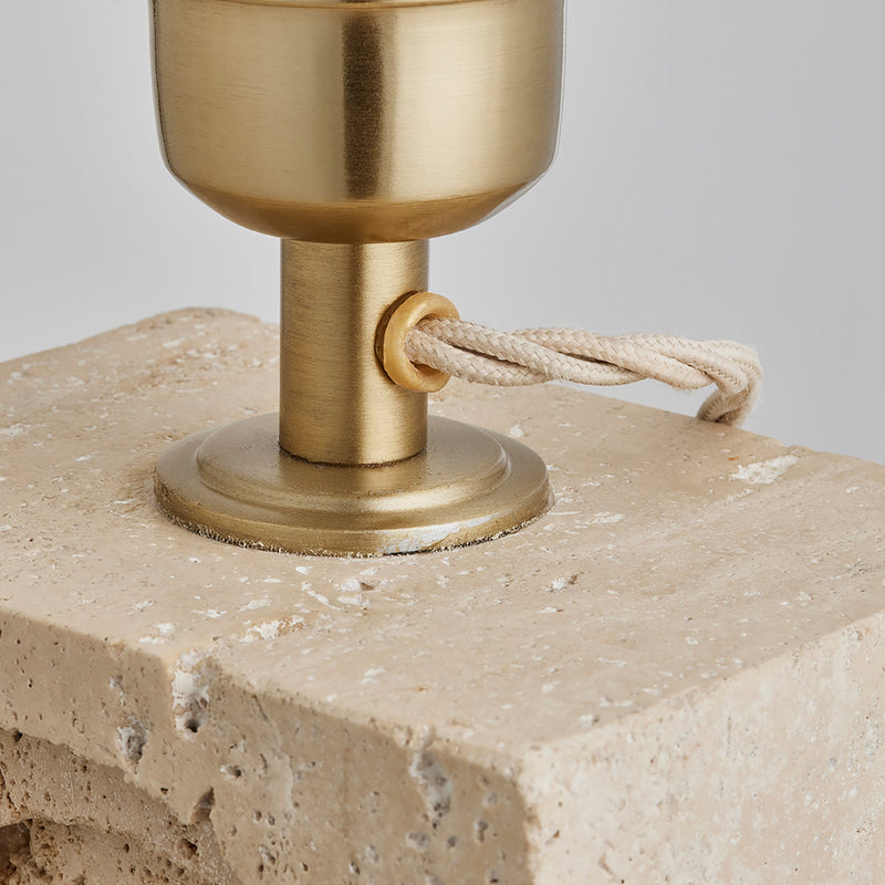 Travertine Rectangular Table Lamp