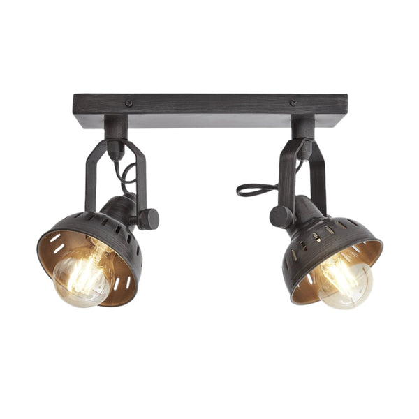 Swivel Spotlight Flush Mount - Double - Pewter