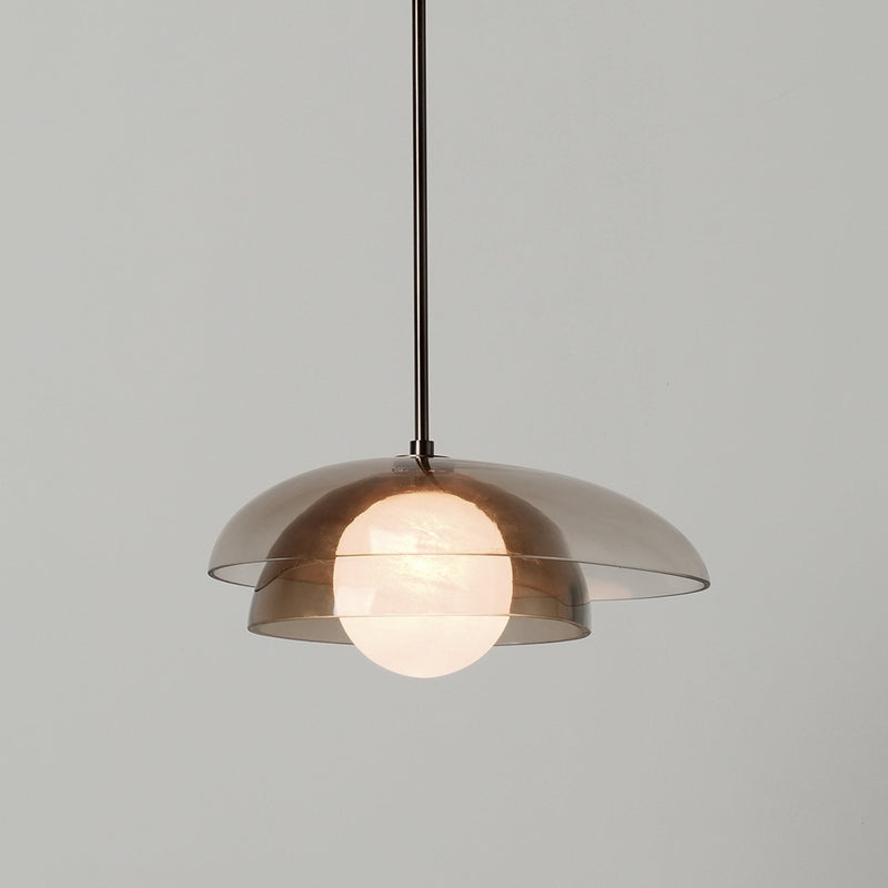 Dulwich Layered Glass Pendant  Light  - Mocha