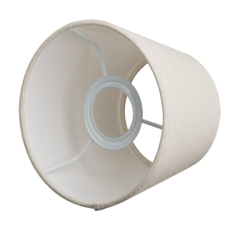 Knurled Empire Torch Wall Light - Light Natural Cotton - Brass