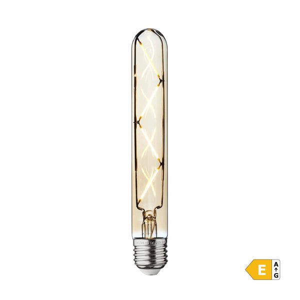 LED Edison Old Filament Dimmable Bulb - 4W E27 Cylinder T30 - Amber