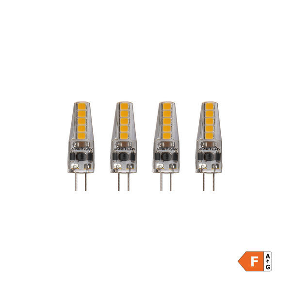LED Silicone Non Dimmable Bulb - 2W 2 Pin Capsule G4 - Clear - Pack of 4