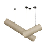 Epping Tube Paper Pendant Light - Ivory