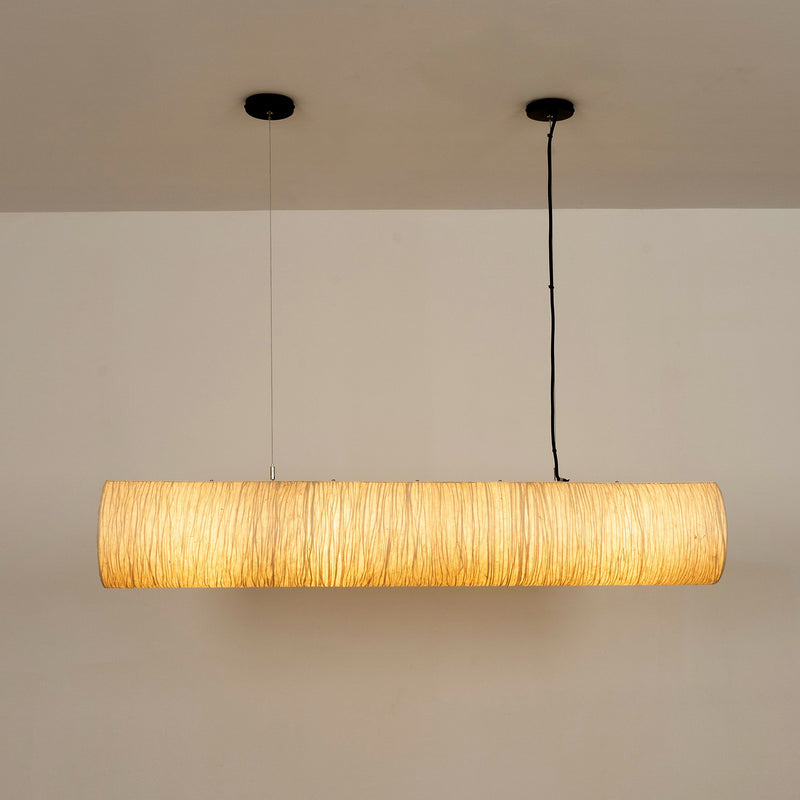 Epping Tube Paper Pendant Light - Ivory