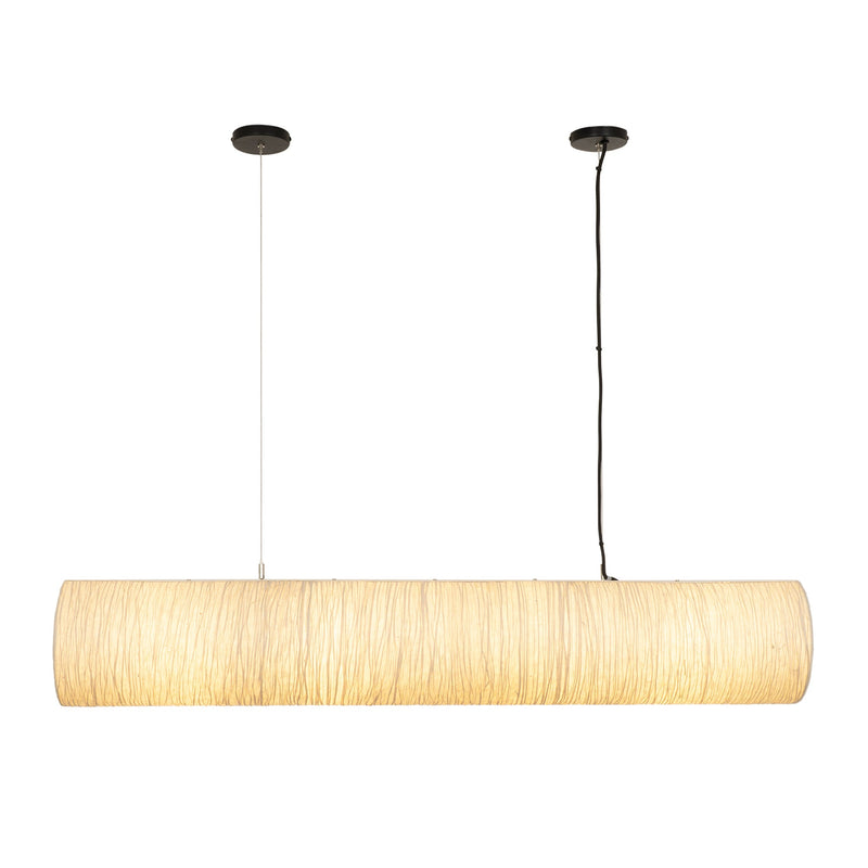 Epping Tube Paper Pendant Light - Ivory