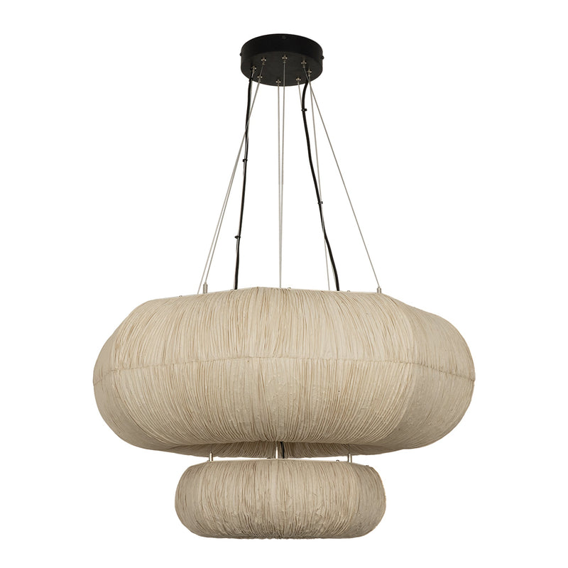 Epping Ring Paper Pendant Light - Ivory