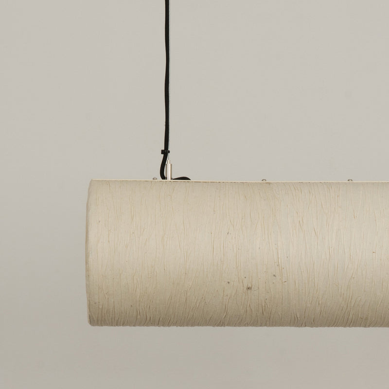 Epping Tube Paper Pendant Light - Ivory