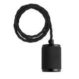 Knurled Edison Cluster Lights - Wire - Black