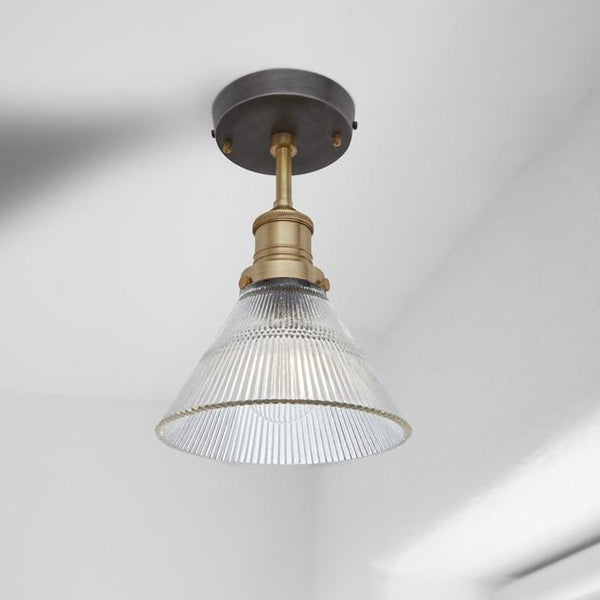 Brooklyn Glass Funnel Flush Mount - 7 Inch