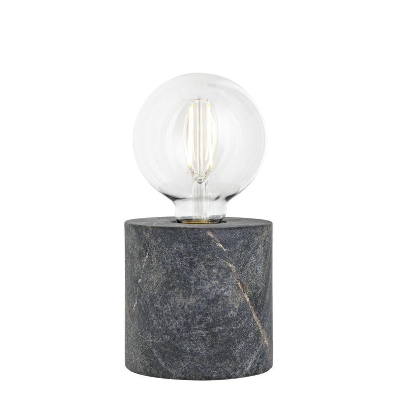Marble Edison Cylinder Table Lamp - Green