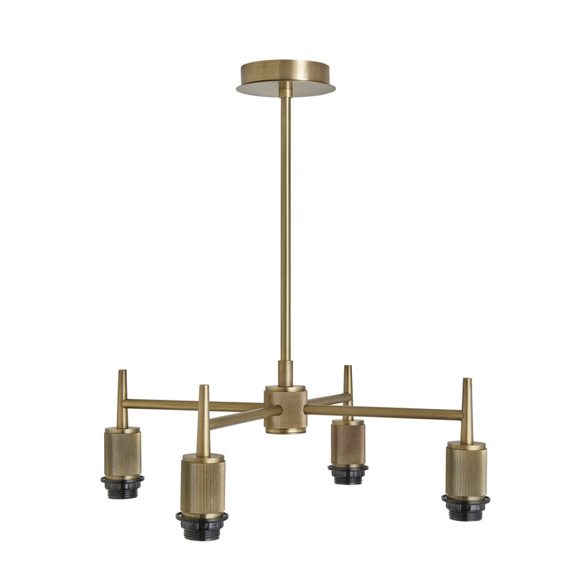Henley 4 Arm Pendant Light - Glass Globe 7 Inch