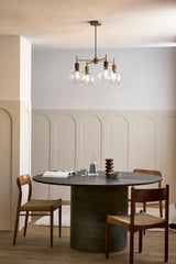 Henley 4 Arm Pendant Light - Glass Globe 7 Inch