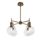 Henley 4 Arm Pendant Light - Glass Globe 7 Inch