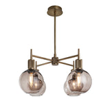 Henley 4 Arm Pendant Light - Glass Globe 7 Inch
