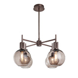 Henley 4 Arm Pendant Light - Glass Globe 7 Inch