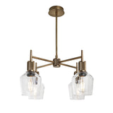 Henley 4 Arm Pendant Light -  Glass Schoolhouse 5.5 Inch