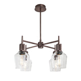 Henley 4 Arm Pendant Light -  Glass Schoolhouse 5.5 Inch