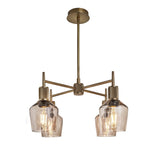 Henley 4 Arm Pendant Light -  Glass Schoolhouse 5.5 Inch