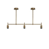 Henley Triple Bar Pendant Light - Natural Cotton Shades