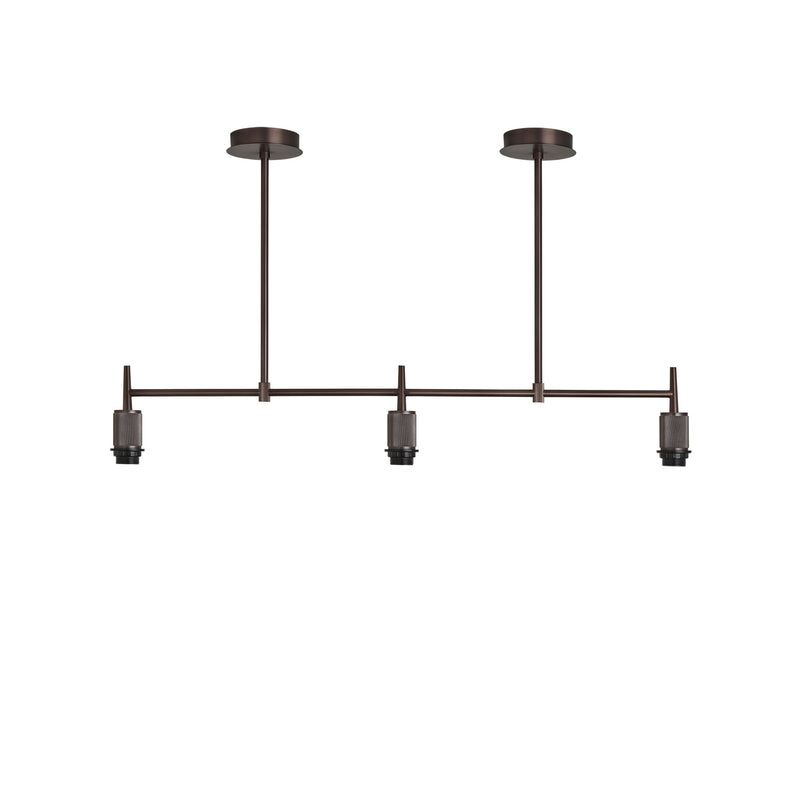 Henley Triple Bar Pendant Light - Natural Cotton Shades