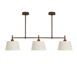 Henley Triple Bar Pendant Light - Natural Cotton Shades