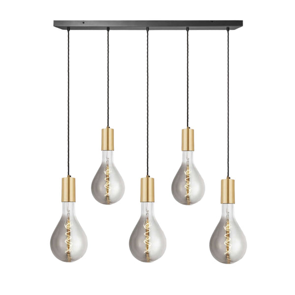 Sleek Large Edison Cluster Lights - 5 Wire – Brass