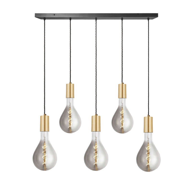 Sleek Large Edison Cluster Lights - 5 Wire – Brass