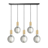 Sleek Large Edison Cluster Lights - 5 Wire – Brass