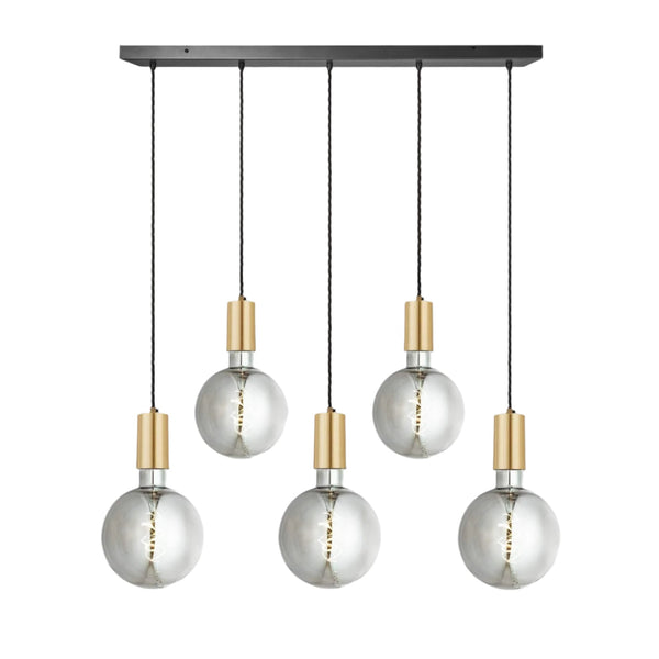 Sleek Large Edison Cluster Lights - 5 Wire – Brass