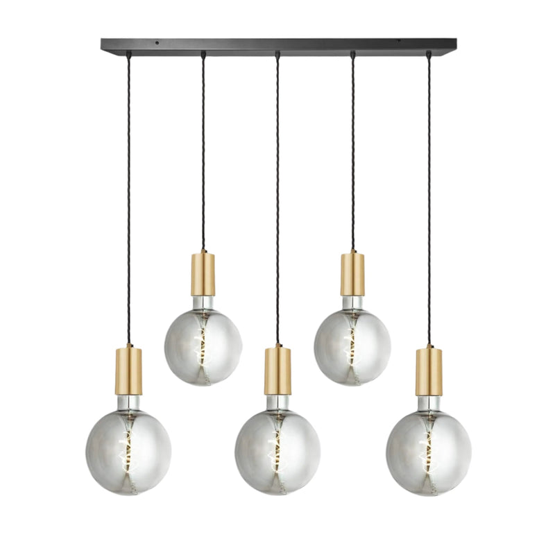 Sleek Large Edison Cluster Lights - 5 Wire – Brass