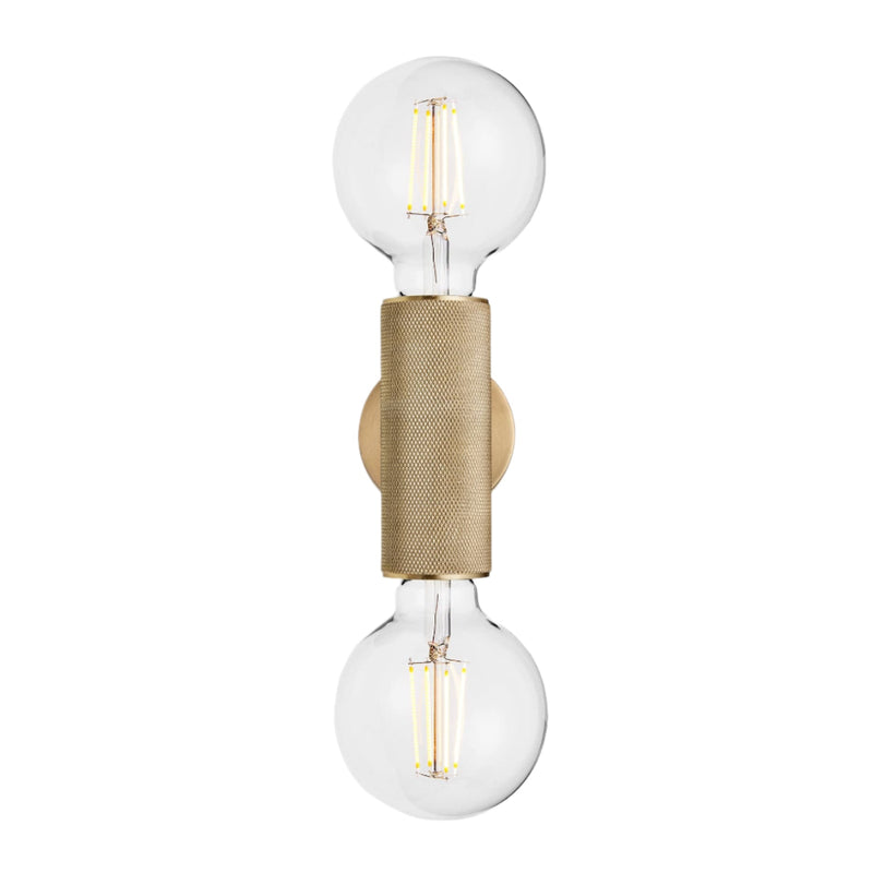Knurled Edison Double Wall Light